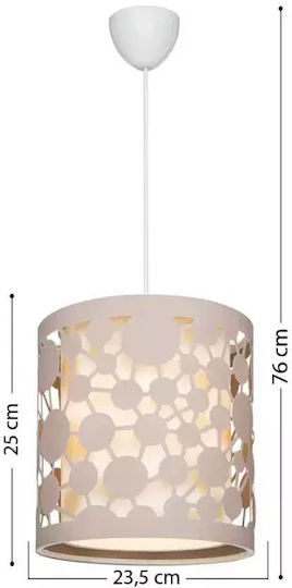 GloboStar Petal Pendant Light Pink with Socket E27 23.5x23.5x76cm