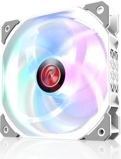 Raijintek Ageras 12 Case Fan 120mm (2200rpm / 67.38cfm) με RGB Φωτισμό και Σύνδεση 4-Pin PWM 2τμχ Λευκό