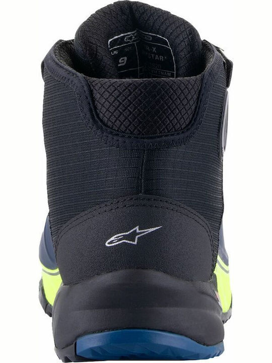 Alpinestars CR-X Ανδρικά Μποτάκια Μηχανής Drystar Αδιάβροχα Blue/Yellow