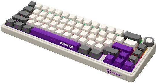 Lorgar KBP70MW Wireless Gaming Mechanical Keyboard 65% with RGB lighting (English UK) Gray