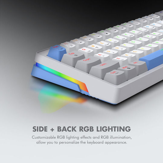 Armaggeddon GMK-100 Ασύρματο Gaming Μηχανικό Πληκτρολόγιο 60% με Custom Linear διακόπτες και RGB φωτισμό (Αγγλικό US) Spring