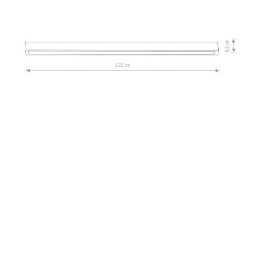 Nowodvorski Straight Commercial Linear LED Ceiling Light 22W L122xD6.5cm