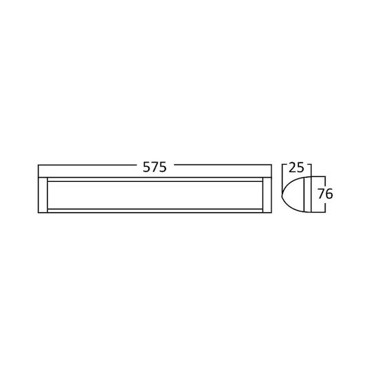 Braytron LED Γραμμικό Φωτιστικό Οροφής 18W Φυσικό Λευκό 60εκ.