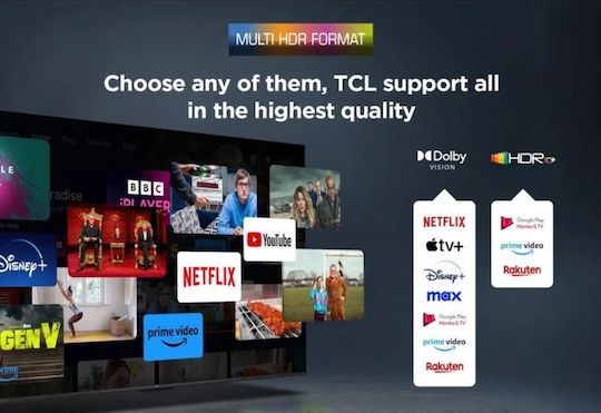 TCL Smart Television 43" 4K UHD LED 43V6C HDR (2025)