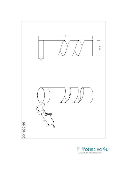 Trio Lighting Декоративна Лампа с Цокъл за Крушка GU10 Черен