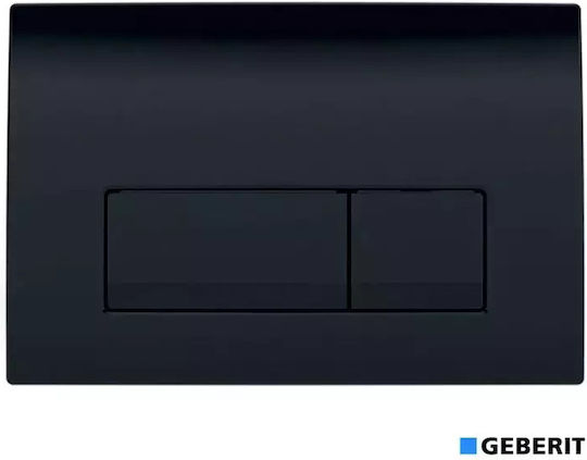 Geberit Flush Plate for Cistern Dual Flush Black Glossy