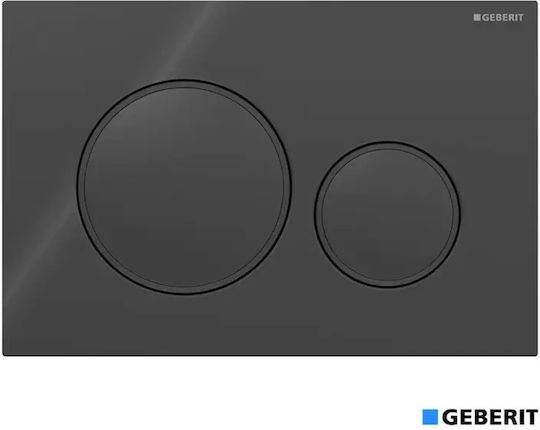 Geberit Sigma 20 Spülplatten für Toiletten Doppelspülung Schwarz Glänzend