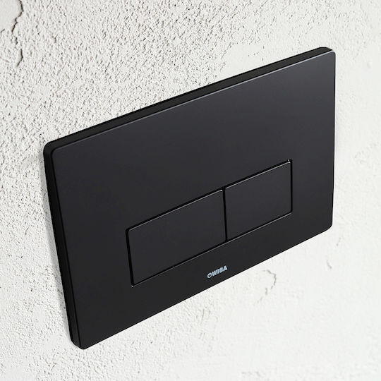 Wisa Easy-Touch Flush Plate Dual Flush Matte Black