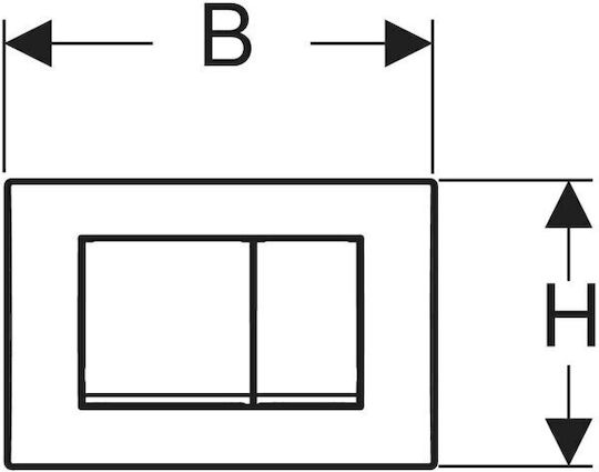 Geberit Spülplatte für Doppelspülung Edelstahl