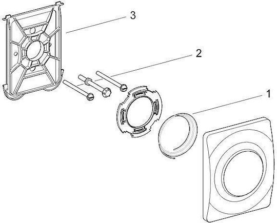 Grohe Surf Spülplatten für Toiletten Doppelspülung Alpine White