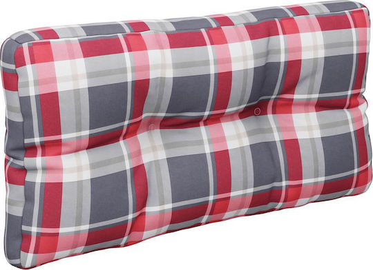 Vidaxl Pernă pentru Palet Roșu în Carouri 70 x 40 x 12 cm Material Roșu