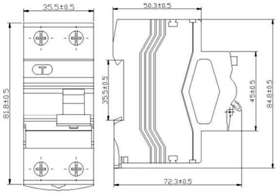 Maxge EPR-2 Ρελέ Ράγας Διαρροής 63A Διπολικό