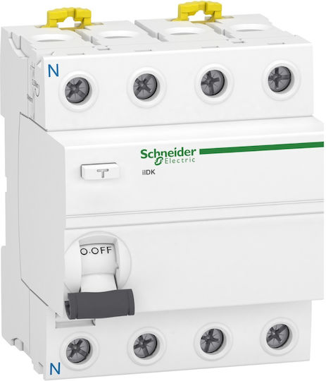 Schneider Electric Acti 9 iID Phase 4-Pole Earth Leakage Relay 40A 30mA
