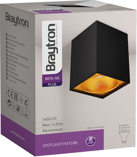 Braytron Monos Spot cu Soclu GU10 în Culoare Negru