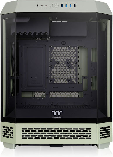 Thermaltake Tower 600 Gaming Midi-Turm Computergehäuse mit Seitenfenster Grüne