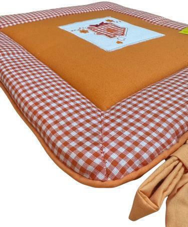 Linea Home Μαξιλάρι Καρέκλας Κήπου Σπιτάκι Πορτοκαλί 40x40εκ.