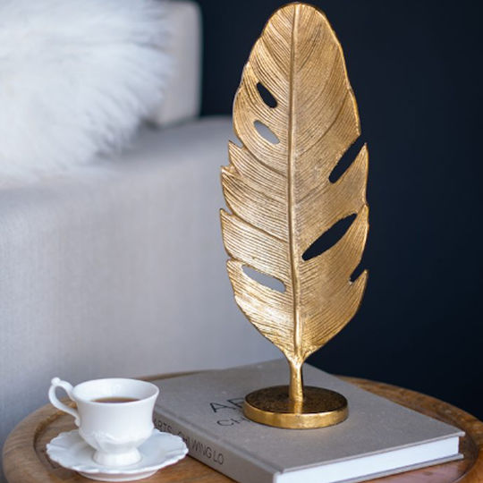 Artekko Decorative Leaf made of Metallic 35.6x12.7x8.9cm 1pcs