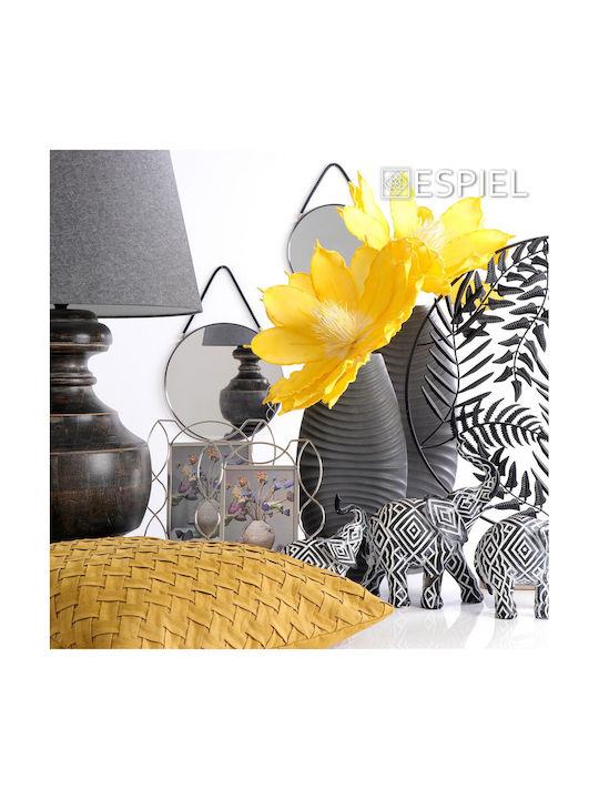 Espiel Decorative Leaf Black Leaves made of Metallic Black 51x9.5x51cm 1pcs