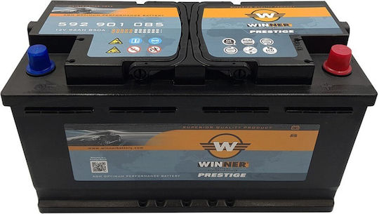 Winner Baterie Auto Prestige cu Capacitate 92Ah și CCA 850A
