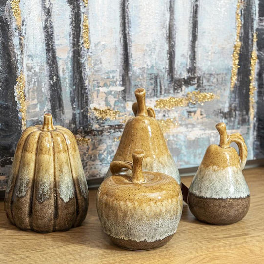 Fylliana Dekorative Kürbis Pumpkin aus Keramik 12x16x16cm 1Stück