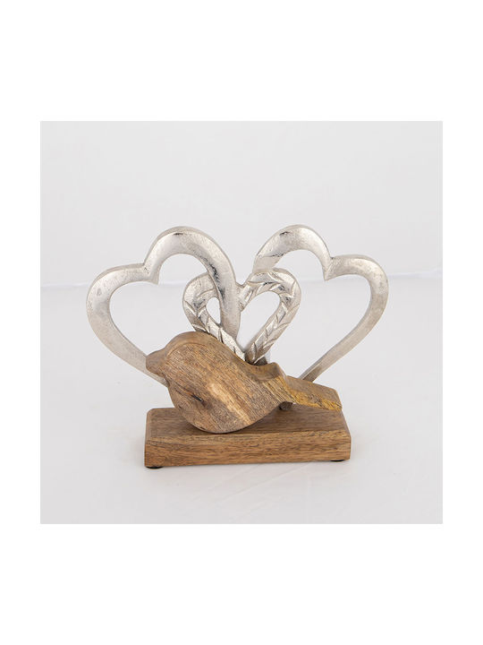Dekorative Herz-Set aus Hölzernes 23x5x17cm 2Stück