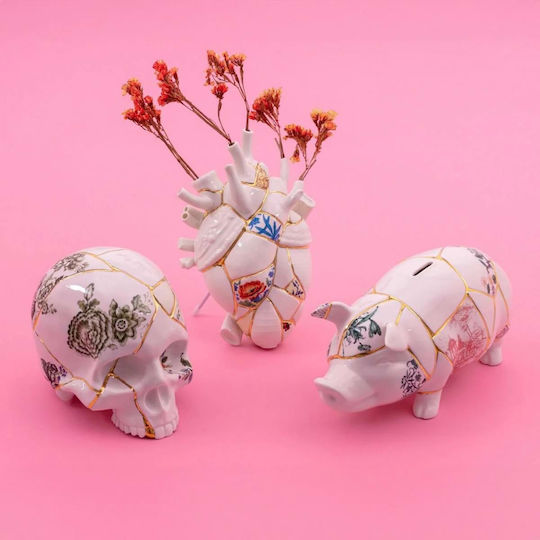 Seletti Декоративен за пространство Skull от Керамичен Материал 1бр