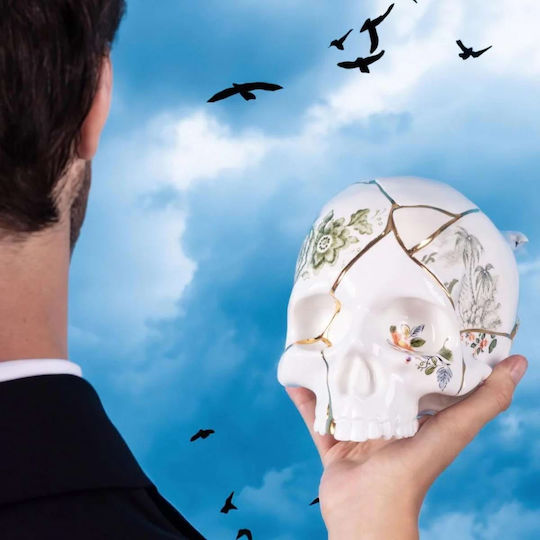 Seletti Декоративен за пространство Skull от Керамичен Материал 1бр
