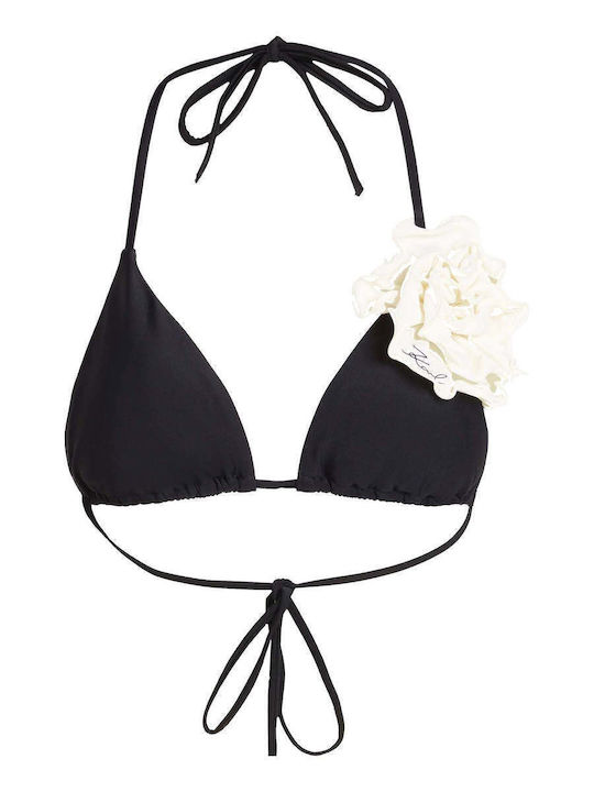 Triangle Bikini Top Black Floral