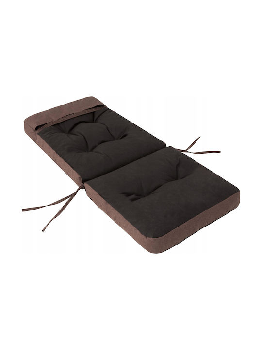 Μαξιλάρι Καρέκλας Κήπου με Πλάτη Brown 50x120εκ.