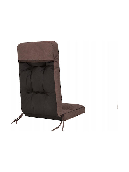 Μαξιλάρι Καρέκλας Κήπου με Πλάτη Brown 50x120εκ.