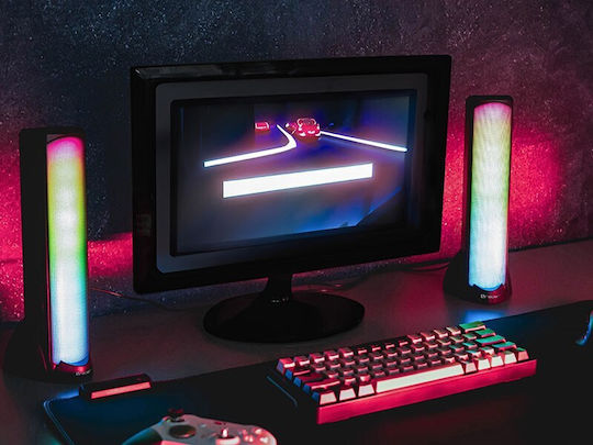 Tracer Sigma Computerlautsprecher 2.0 mit RGB-Beleuchtung und Leistung 10W in Schwarz Farbe