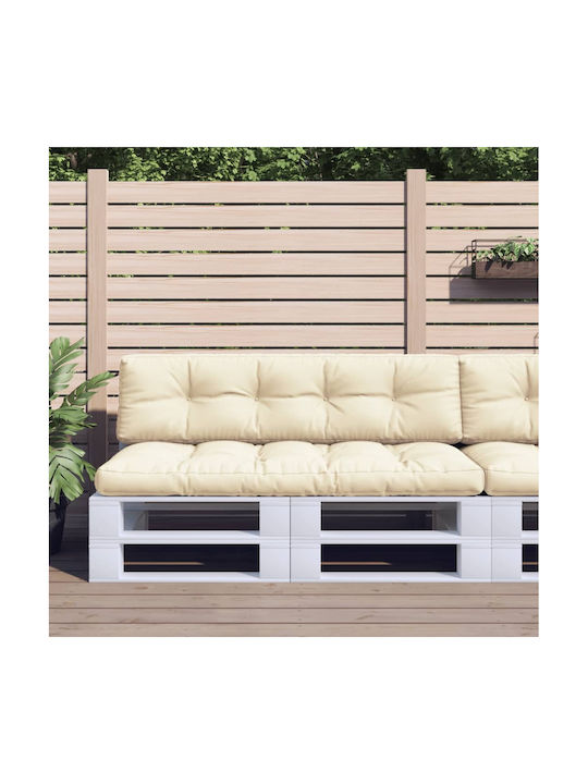 vidaXL Wasserdichtes Sitzbank-Kissen mit Rückenlehne Beige 2 Stück