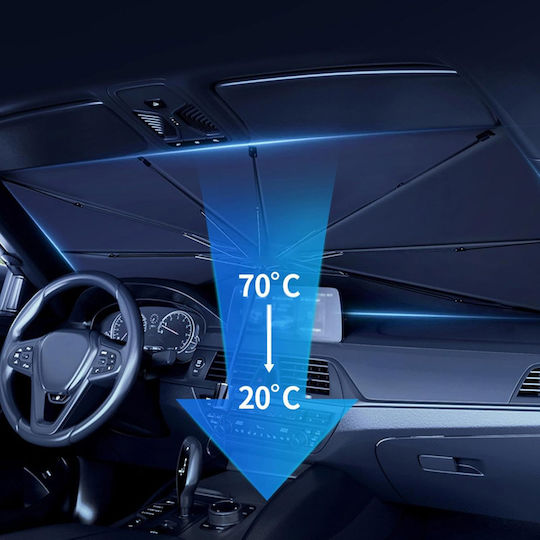 TnS Internal Car Windshield Sunshade Umbrella 130x76cm