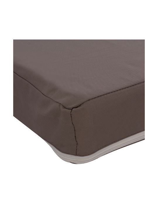 HomeMarkt Μαξιλάρι Ξαπλώστρας με Πλάτη Sifnos Γκρι 70x190εκ.