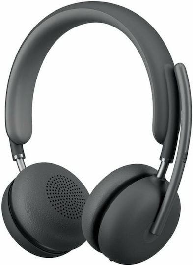 Logitech Zone Wireless 2 Teams Version With Receiver On Ear Multimedia Ακουστικά με μικρόφωνο και σύνδεση Bluetooth / USB-A σε Γκρι χρώμα