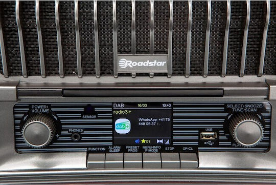 Roadstar HRA-270CD+BT Retro Επιτραπέζιο Ραδιόφωνο DAB+ με Bluetooth και USB Καφέ