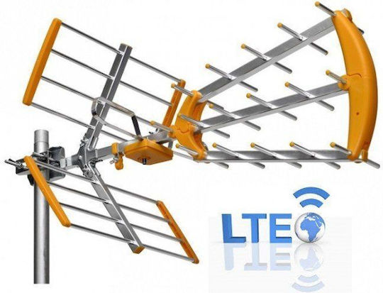 WC-239E Εξωτερική Κεραία Τηλεόρασης (δεν απαιτεί τροφοδοσία) σε Μαύρο Χρώμα Σύνδεση με Ομοαξονικό (Coaxial) Καλώδιο