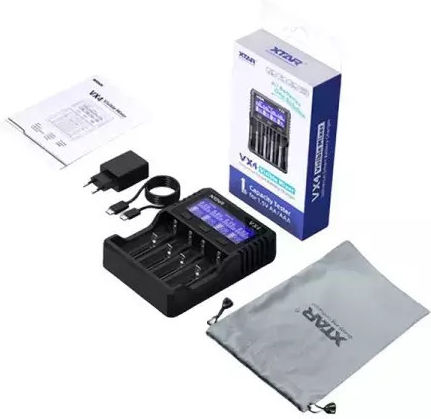 XTAR USB Charger 4 Batteries Li-ion/Ni-Cd/Ni-MH Size