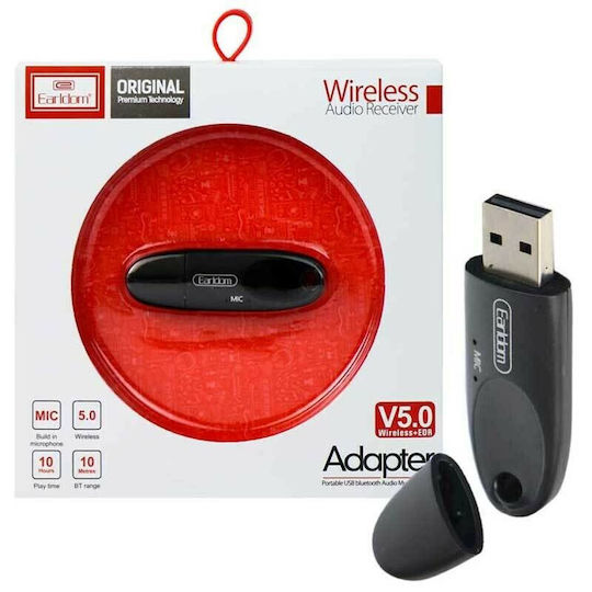 Earldom v5 Receptor / Transmițător Bluetooth 5.0 cu Port USB