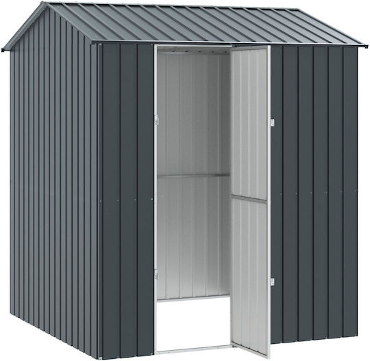 Vidaxl Клетка за птици антрацитно сиво 210x215x247 стомана сиво