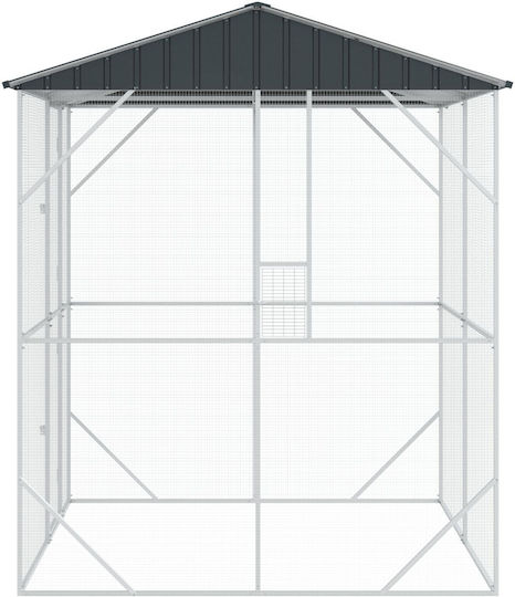 vidaXL Κλουβί Πτηνών 210x227x247εκ. Γκρι