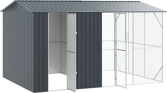 Extensie cușcă pentru păsări Vidaxl antracit 310x442x247 cm oțel gri