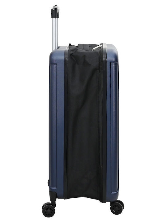 vidaXL Reisekoffer Hart Dunkelblau mit 4 Rädern Höhe 55,5cm