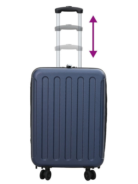 vidaXL Reisekoffer Hart Dunkelblau mit 4 Rädern Höhe 55,5cm