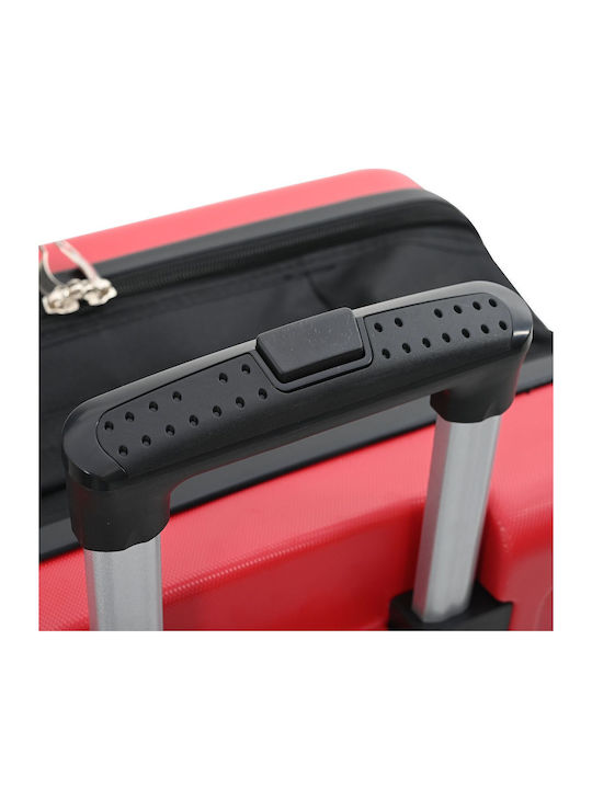 vidaXL Large Hard Red Suitcase with 4 Wheels Height 76cm