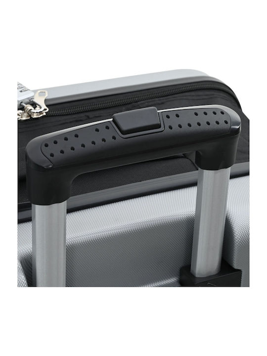 vidaXL Reisekoffer Hart Silber mit 4 Räder Höhe 55,5 cm