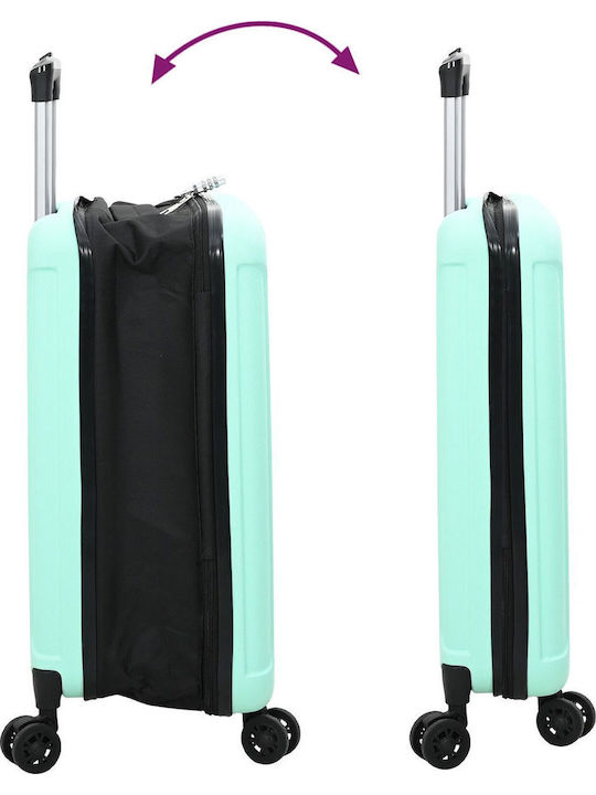 vidaXL Medium Hard Travel Suitcase Mint Green with 4 Wheels Height 66cm