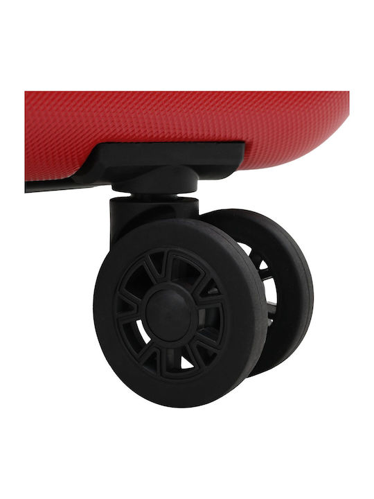 vidaXL Valiză De Călătorie De Cabină Dură Roșie Cu 4 Roți Înălțime 55.5 Cm