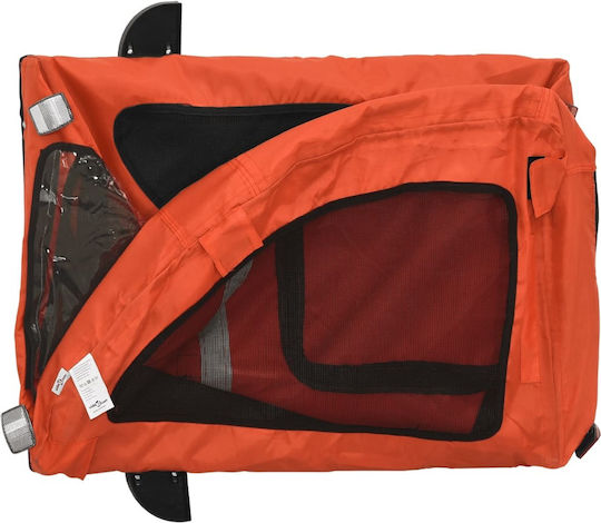 vidaXL Remorcă bicicletă pentru transport câine până la 45kg Portocaliu