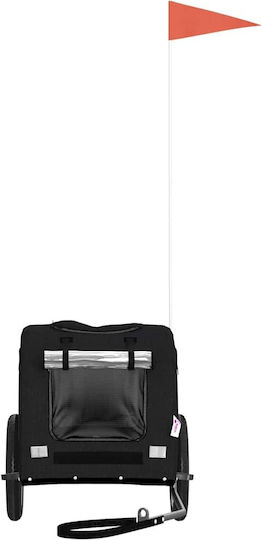 vidaXL Dog Carrying Black Bicycle Trailer for 30kg Pets